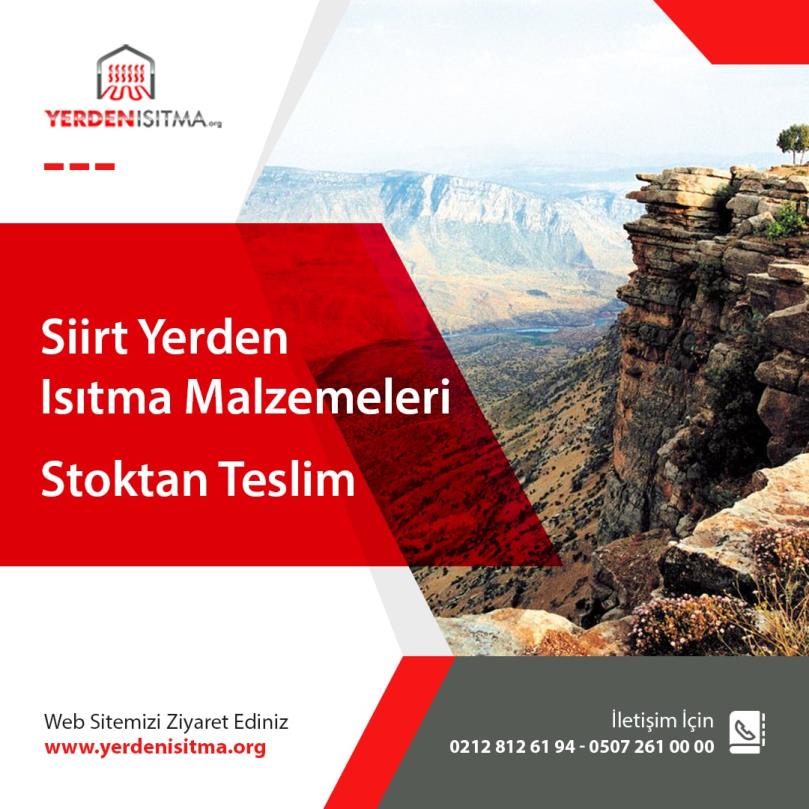 Siirt Yerden Isıtma Malzemeleri