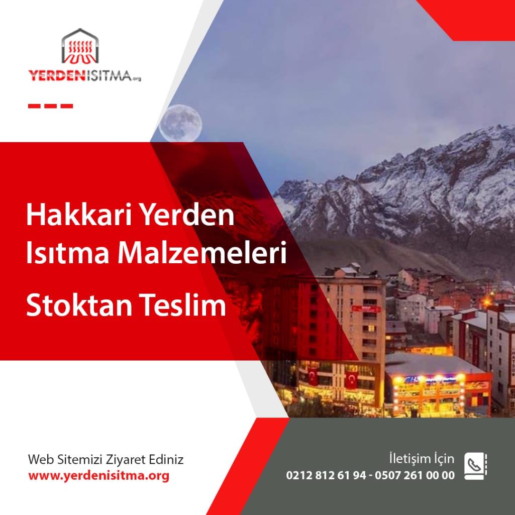 Hakkari Yerden Isıtma Malzemeleri